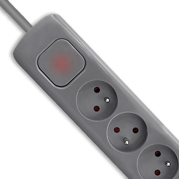 Qoltec Ülepingekaitse 4 pistikupesa, 2xUSB, 1,8m | Hall цена и информация | Pikendusjuhtmed, kaablid | kaup24.ee