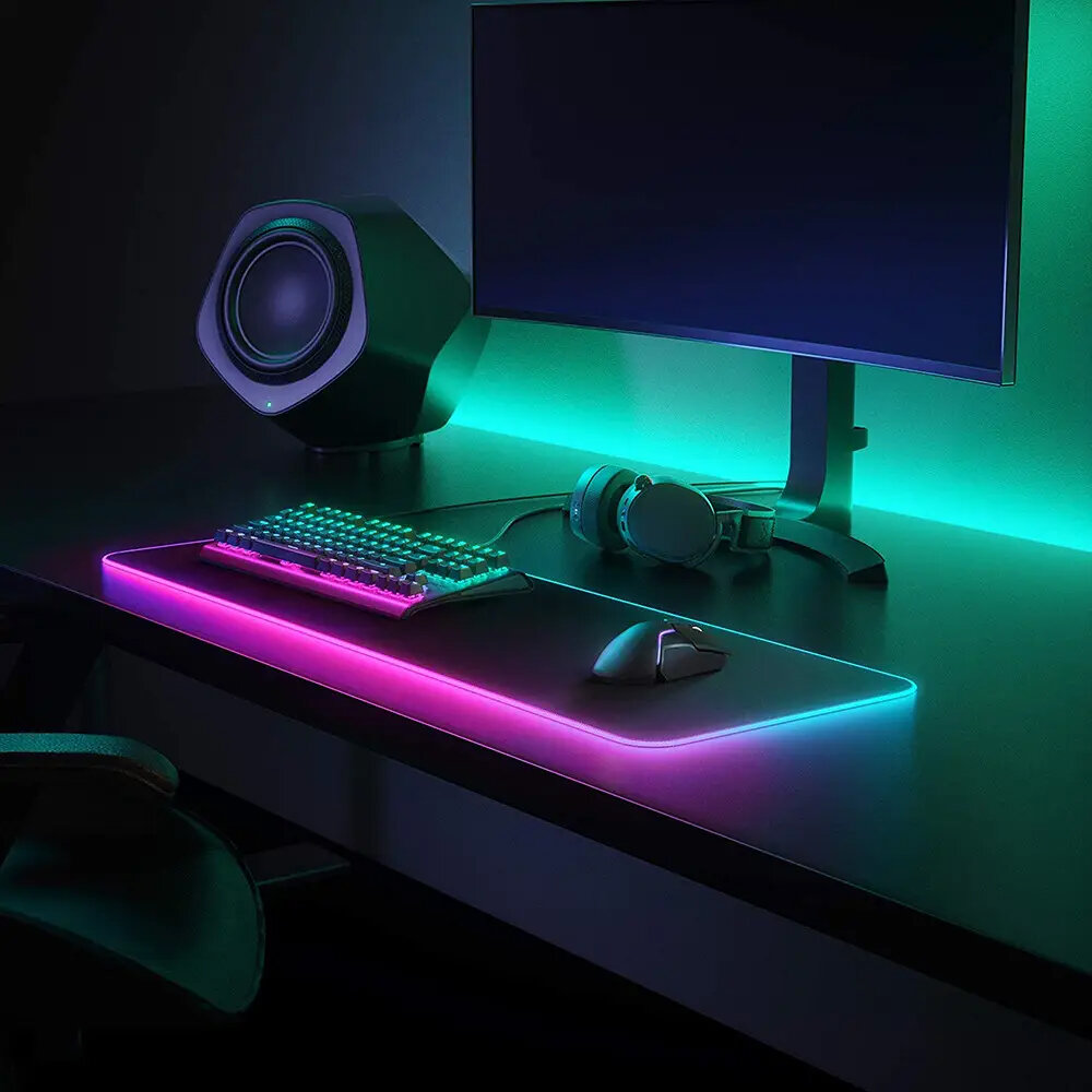 Klaviatuurimatt RGB 80x30 cm mängimiseks цена и информация | Hiired | kaup24.ee