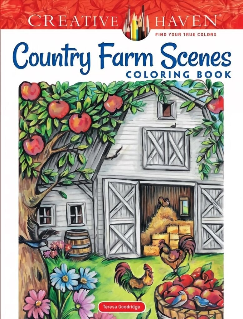 Creative Haven Country Farm Scenes Coloring Book цена и информация | Tervislik eluviis ja toitumine | kaup24.ee