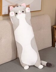 Armas pikk plüüsist hall kass beebidele - padi, halli värvi hind ja info | Pehmed mänguasjad | kaup24.ee
