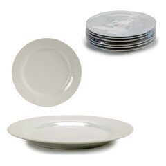 Taldrik Portselan valge (24,5 x 2,3 x 24,5 cm) Ø 24,5 cm цена и информация | Посуда, тарелки, обеденные сервизы | kaup24.ee