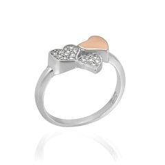 Серебряное кольцо с цирконием, покрытый золотом 0007205700251 цена и информация | Кольцо | kaup24.ee