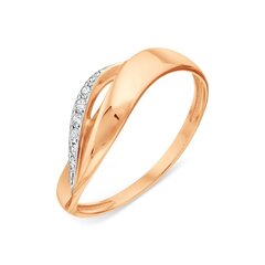 Золотое кольцо с цирконами цена и информация | Кольца | kaup24.ee