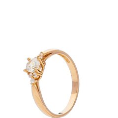 Золотое кольцо с цирконами цена и информация | Кольцо | kaup24.ee
