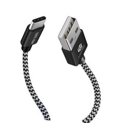 Dux Ducis K-ONE Series USB / USB-C Cable 2.1A 3M black (300) цена и информация | Кабели для телефонов | kaup24.ee