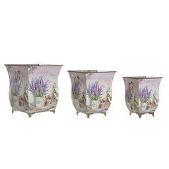 Rippvalgusti DKD Home Decor metal lilac (3 tk) hind ja info | Dekoratiivsed lillepotid | kaup24.ee