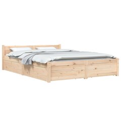 vidaXL sahtlitega voodiraam, 140 x 200 cm hind ja info | Voodid | kaup24.ee