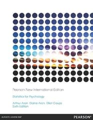 Statistics for Psychology: Pearson New International Edition 6th edition цена и информация | Книги по социальным наукам | kaup24.ee