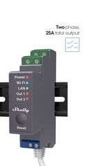 2-kanaliline nutikas relee Wi-Fi/Bluetooth/LAN Shelly PRO 2 цена и информация | Системы безопасности, контроллеры | kaup24.ee