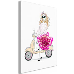 Maal - Girl on a Scooter (1 Part) Vertical hind ja info | Seinapildid | kaup24.ee