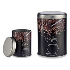 Metallpurk Coffee metall (1000 ml) (10,5 x 15 x 10,5 cm) hind ja info | Toidu säilitusnõud | kaup24.ee