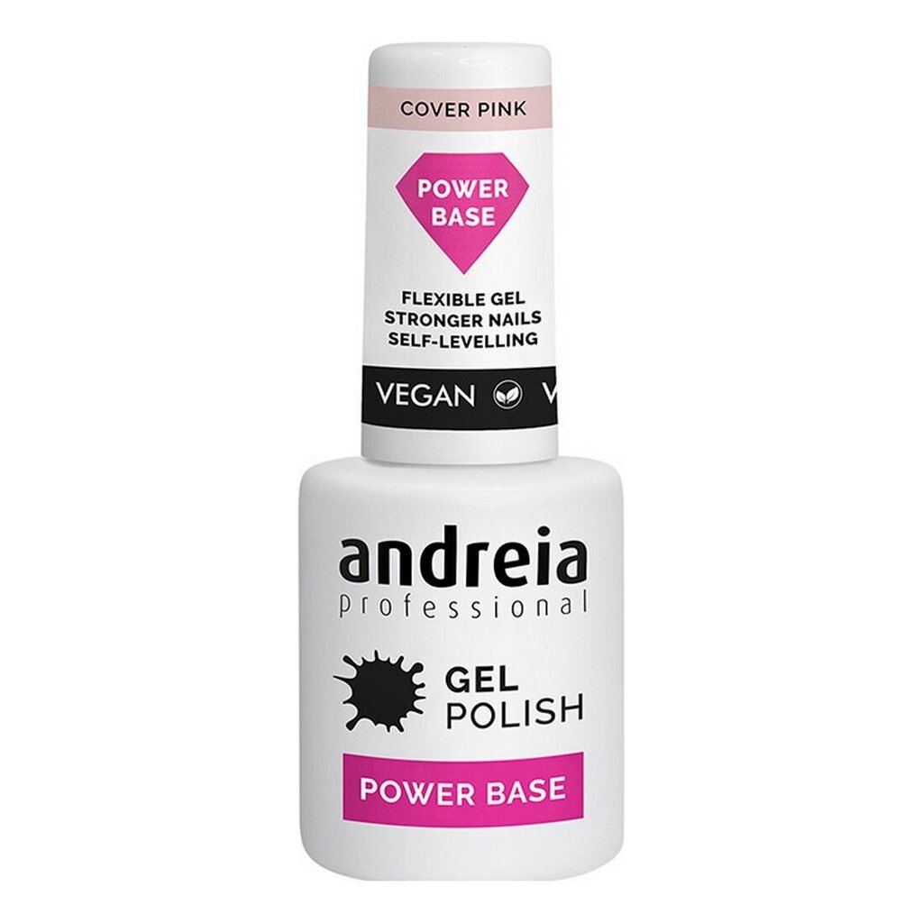 Poolpüsi küünelakk Gel Polish Power Base Andreia roosa (10,5 ml) hind ja info | Küünelakid, küünetugevdajad | kaup24.ee