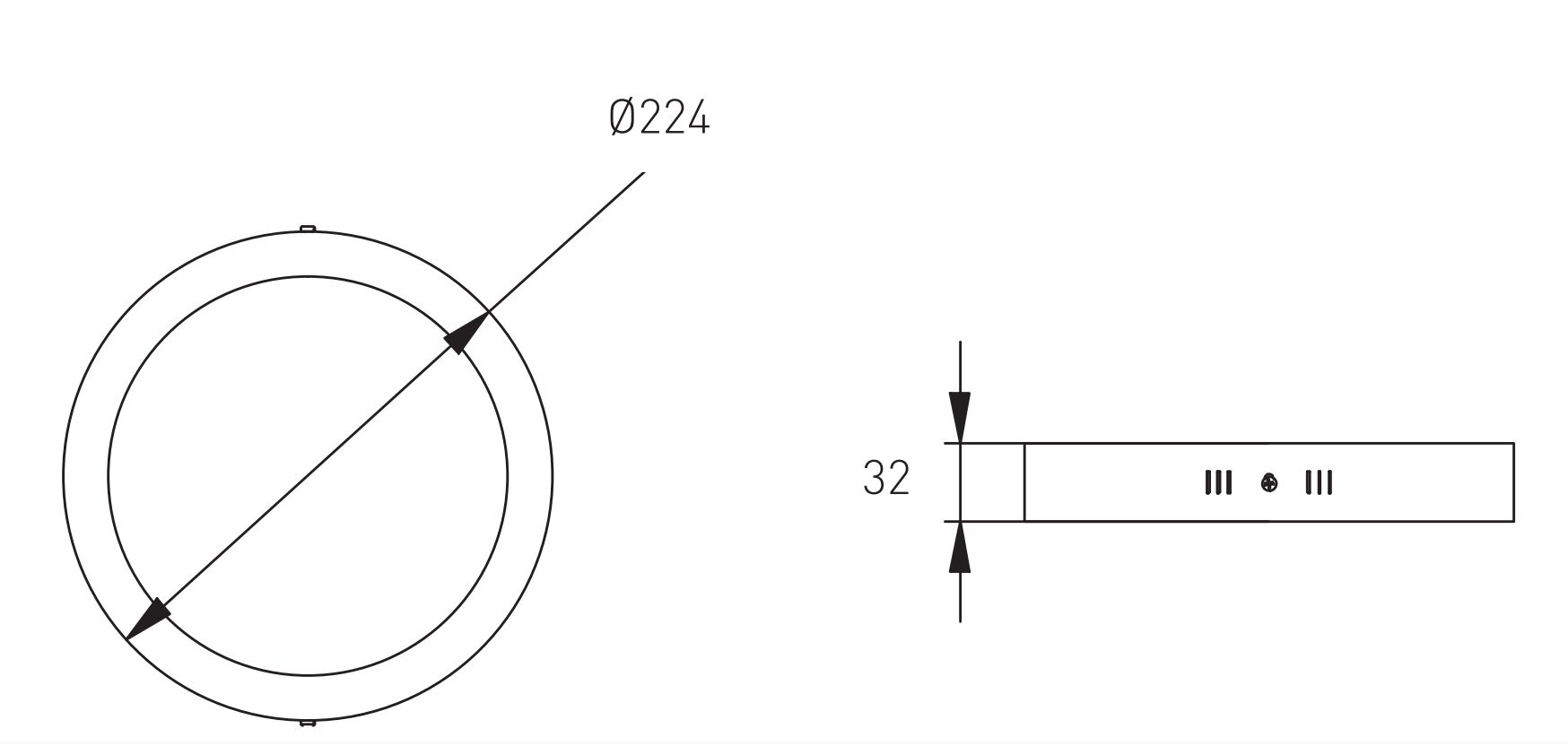 LED-valgusti ORIS PLUS 19W AC220-240V IP20 4000 K 1520 lm 120° hind ja info | Süvistatavad ja LED valgustid | kaup24.ee