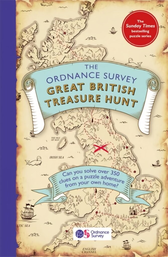 Ordnance Survey Great British Treasure Hunt: Can you solve over 350 clues on a puzzle adventure from your own home? hind ja info | Laste õpikud | kaup24.ee