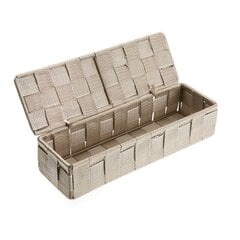 Коробка с крышкой, коричневато-желтая (8 x 6 x 26 см) цена и информация | Ящики для вещей | kaup24.ee