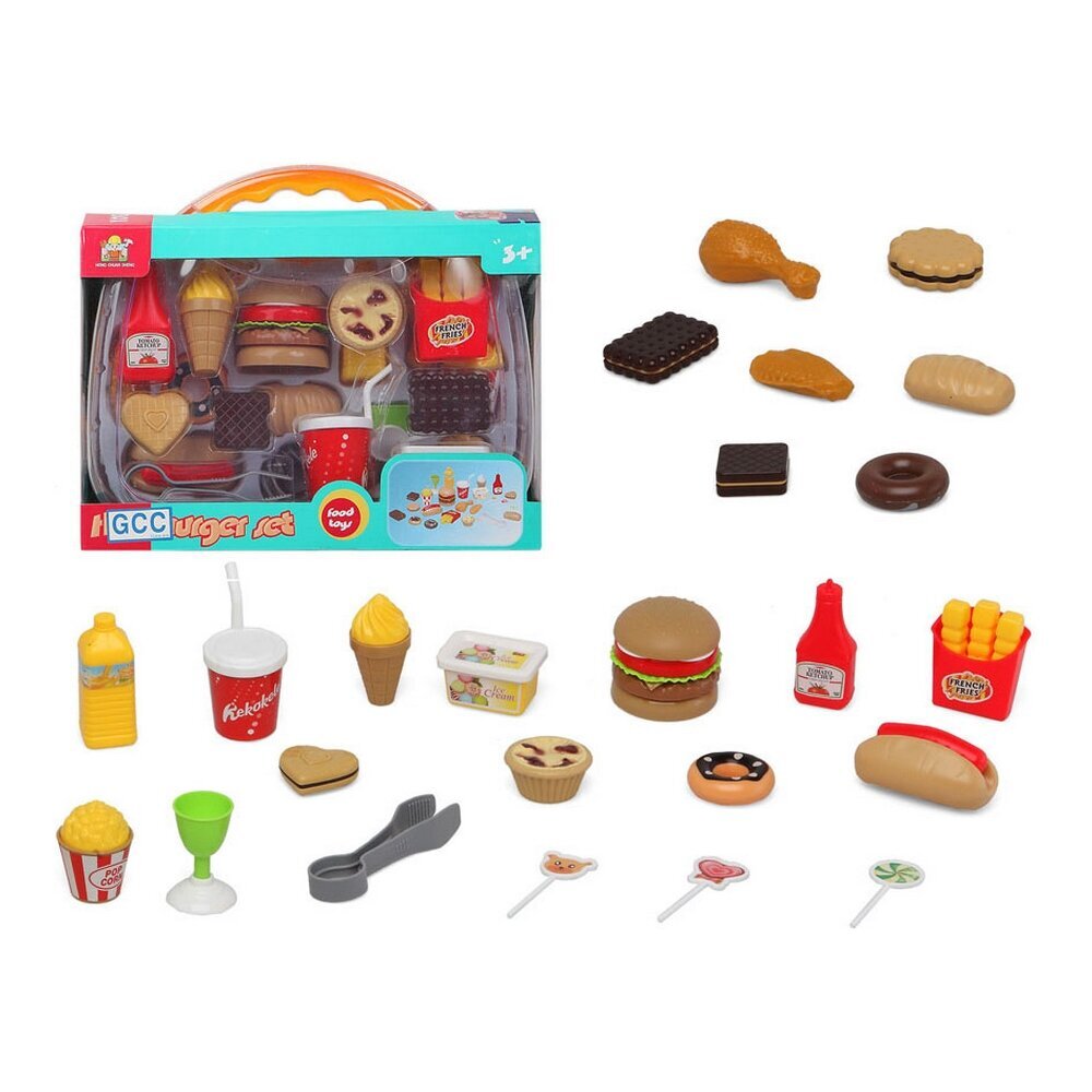 Mänguasjade komplekt Burger Set (28 x 20 cm) цена и информация | Tüdrukute mänguasjad | kaup24.ee