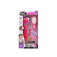 Lapse juuksurikomplekt Girl Style S1123690 roosa hind ja info | Tüdrukute mänguasjad | kaup24.ee