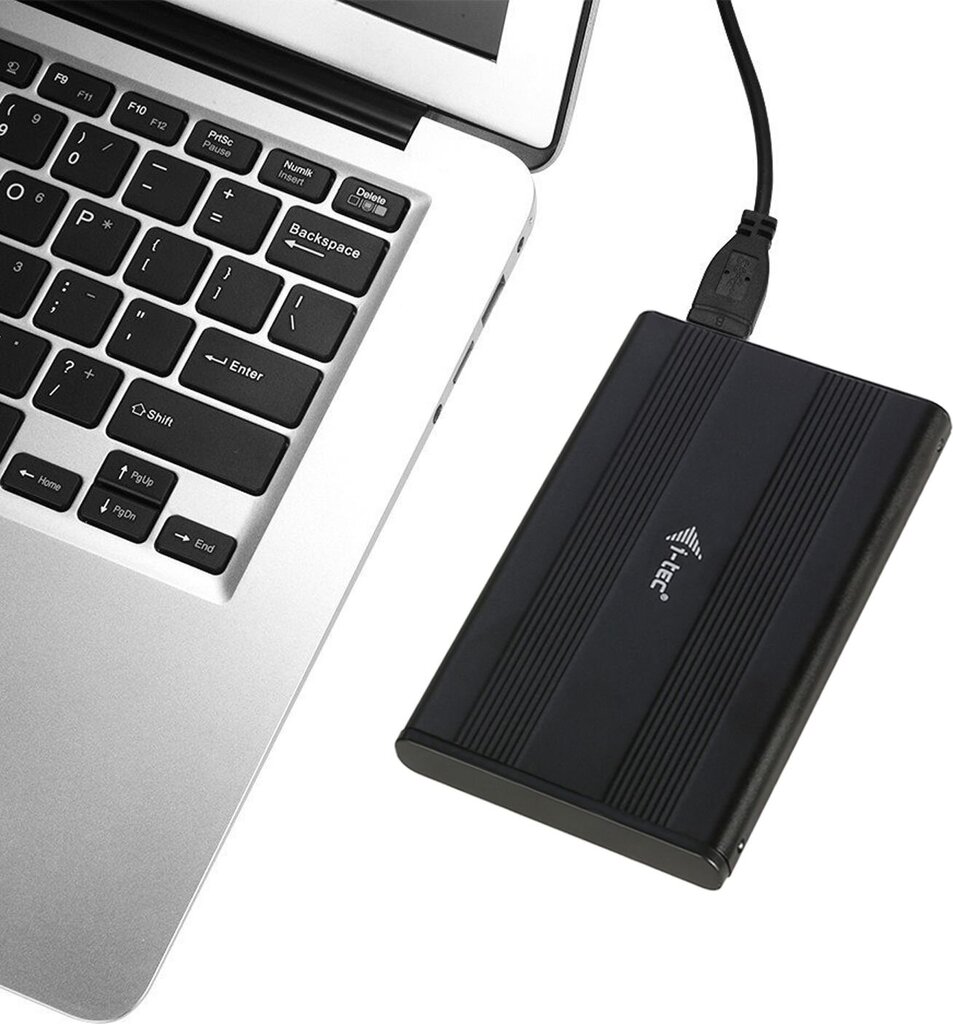 I-tec MySafe AluBasic 2,5-tolline USB 3.0 Sata I / II / III HDD SSD must hind ja info | USB adapterid tehase helisüsteemile | kaup24.ee
