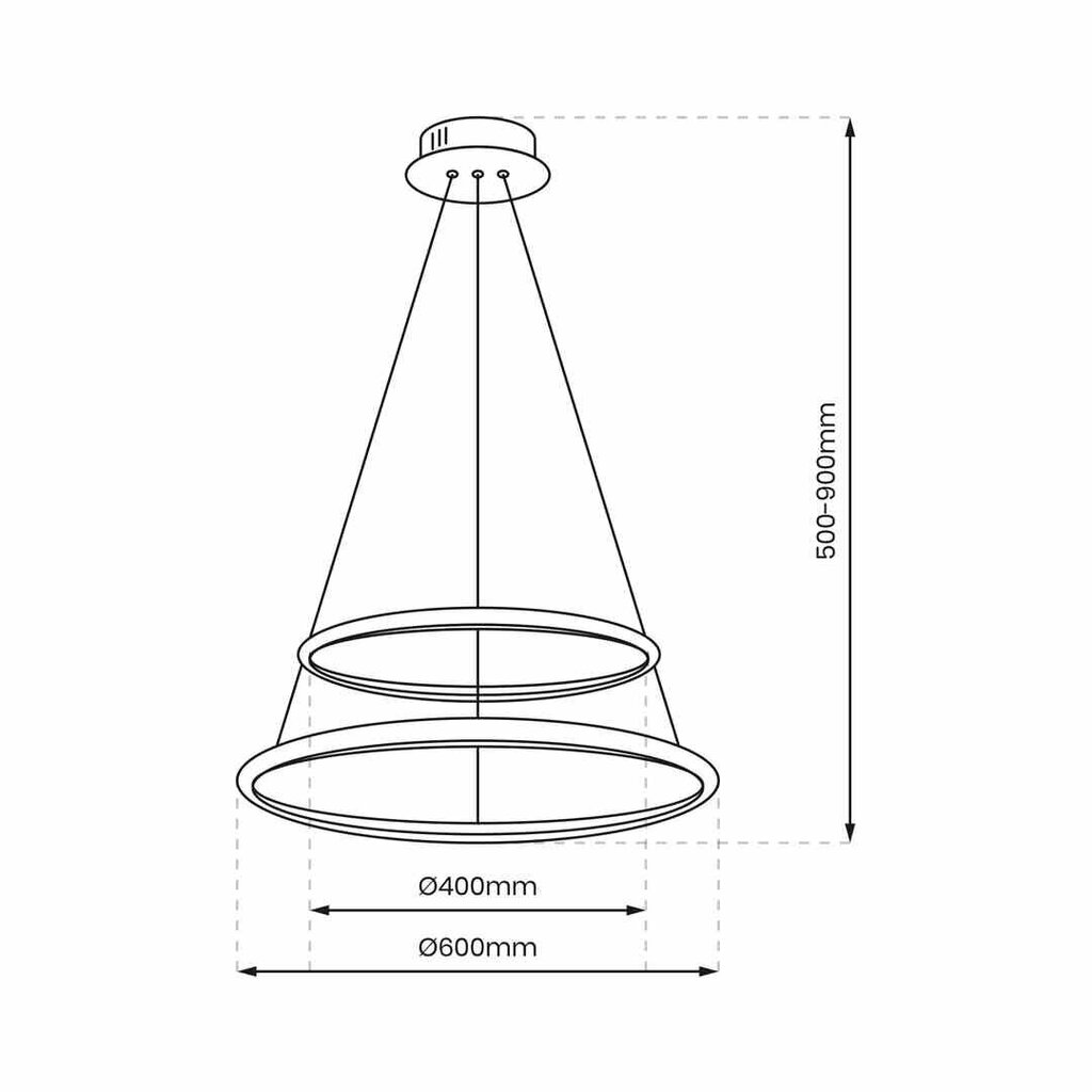 Rippvalgusti Milagro ROTONDA CHROME 51W LED цена и информация | Rippvalgustid | kaup24.ee