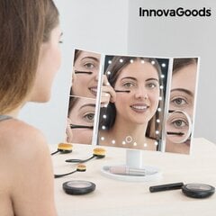 Зеркало для макияжа со светодиодной подсветкой 4-в-1 цена и информация | Косметички, косметические зеркала | kaup24.ee