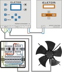 Расширение мощности Eletor SC-PE6 6A для контроллеров вентиляции цена и информация | Аксессуары для вентиляционного оборудования | kaup24.ee