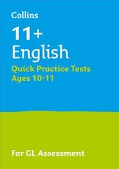 11plus English Quick Practice Tests Age 10-11 (Year 6): For the Gl Assessment Tests цена и информация | Книги для подростков и молодежи | kaup24.ee