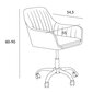 Veluur pöördtool Teill, 55 x 54,5 x 80-90 cm, hall hind ja info | Kontoritoolid | kaup24.ee