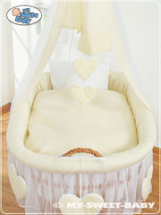 Beebivoodi Moses Basket/Wicker võrevoodi eesriidega - Amelie cream hind ja info | Beebivoodid | kaup24.ee