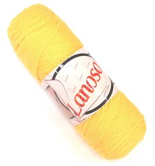 Kudumislõng Lanoso Bonito 100 g, värvus kollane 50911 hind ja info | Kudumistarvikud | kaup24.ee