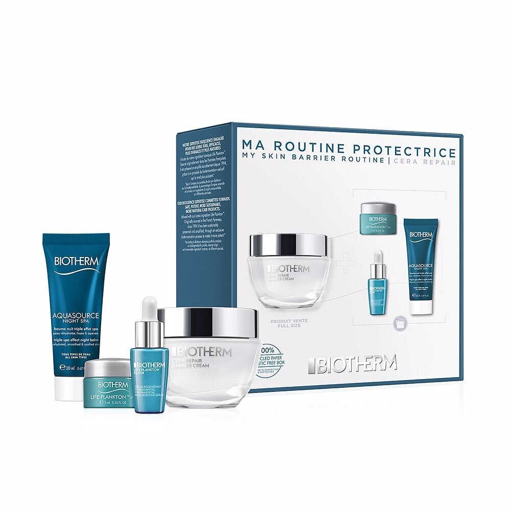 Näokreemide komplekt Biotherm My Skin Barrier Routine Cera Repair: päevakreem 50 ml + öökreem 20 ml + silmakreem 5 ml + seerum-eliksiir 7 ml hind ja info | Näokreemid | kaup24.ee