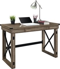 Письменный стол Dorel Home Veneer, коричневый цена и информация | Компьютерные, письменные столы | kaup24.ee