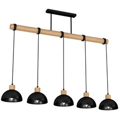 Подвесной светильник Milagro ERIK Black/Wood 5xE27 цена и информация | Люстры | kaup24.ee