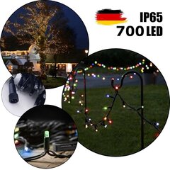 700 LED-pirniga professionaalne õue valguskett Brosberg, mitmevärviline hind ja info | Jõulutuled | kaup24.ee