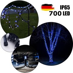 700 LED-pirniga professionaalne õue valguskett Brosberg, sinine цена и информация | Гирлянды | kaup24.ee