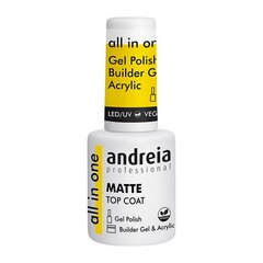 Лак для ногтей Andreia All In One Matte Top Coat (10,5 мл) цена и информация | Лаки для ногтей, укрепители для ногтей | kaup24.ee