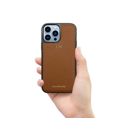 Zillionaire Pebbled кожаный чехол для iPhone 13 Pro Max (6,7″) — Коричневый цена и информация | Чехлы для телефонов | kaup24.ee