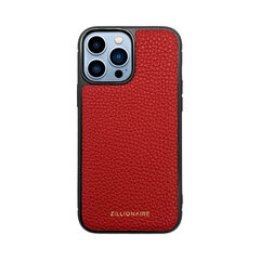 Zillionaire Pebbled кожаный чехол для iPhone 13 Pro Max (6,7″) — Красный цена и информация | Чехлы для телефонов | kaup24.ee