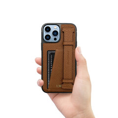 ZILLIONAIRE iPhone 13 Pro Max (6,7″) Pebbled Finger Pocket Nahast Ümbris – Pruun hind ja info | Telefoni kaaned, ümbrised | kaup24.ee