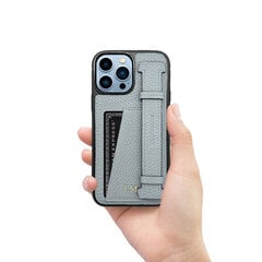 ZILLIONAIRE iPhone 13 (6,1″) Pebbled Finger Pocket Nahast Ümbris – Helesinine hind ja info | Telefoni kaaned, ümbrised | kaup24.ee