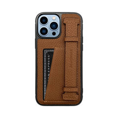 ZILLIONAIRE iPhone 13 (6,1″) Pebbled Finger Pocket Nahast Ümbris – Pruun hind ja info | Telefoni kaaned, ümbrised | kaup24.ee