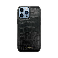 Zillionaire Croco Embossed Matte кожаный чехол для iPhone 13 (6,1″) — Черный цена и информация | Чехлы для телефонов | kaup24.ee