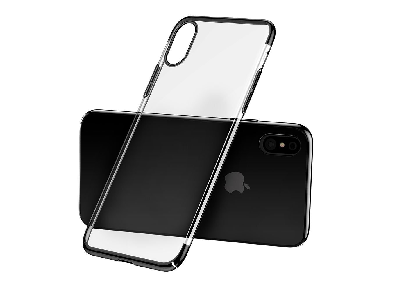 Baseus Glitter Impact silikoonist tagus telefonile Apple iPhone X, läbipaistev цена и информация | Telefoni kaaned, ümbrised | kaup24.ee