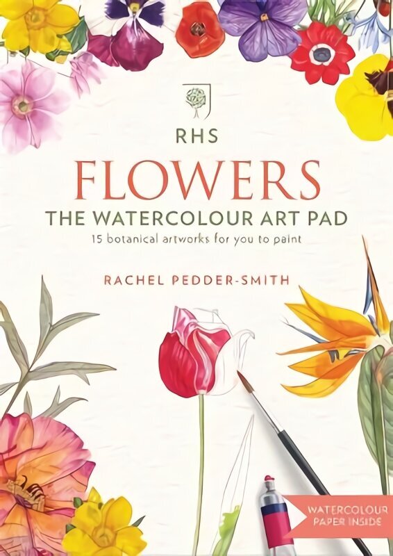 RHS Flowers The Watercolour Art Pad цена и информация | Tervislik eluviis ja toitumine | kaup24.ee
