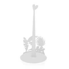 Köögipaberi hoidja Versa Roxanne valge metall (15 x 30 x 15 cm) hind ja info | Köögitarbed | kaup24.ee