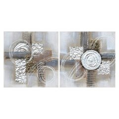 Maal DKD Home Decor abstraktne (40 x 2.5 x 40 cm) (2 pcs) hind ja info | Seinapildid | kaup24.ee