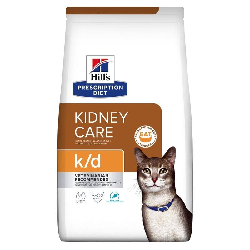 Kasside kuivtoit Hill's PD Feline k/d, tuunikalaga (neeruhooldus), 3 kg hind ja info | Kuivtoit kassidele | kaup24.ee