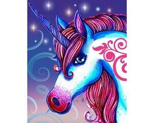 Алмазная мозаика 17x21 cm.  "Unicorn" цена и информация | Алмазная мозаика | kaup24.ee