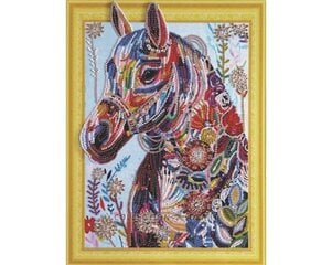 Алмазная мозаика 30x40 cm.  "Flower horse" цена и информация | Алмазная мозаика | kaup24.ee