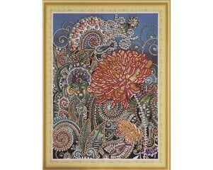 Teemantmosaiigi komplekt 30 x 40 cm, "Kuldne krüsanteem" цена и информация | Алмазная мозаика | kaup24.ee