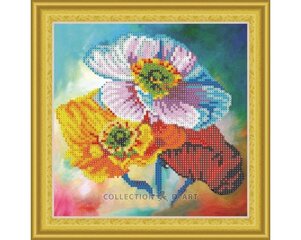 Алмазная мозаика 30x30 cm.  "Poppy trio" цена и информация | Алмазная мозаика | kaup24.ee